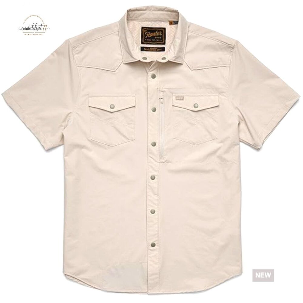 Lightweight Performance Button-Down Shirt with Su… - image 1